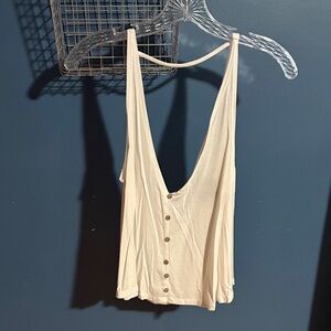 Elegant Cream Button-Down Women's Top